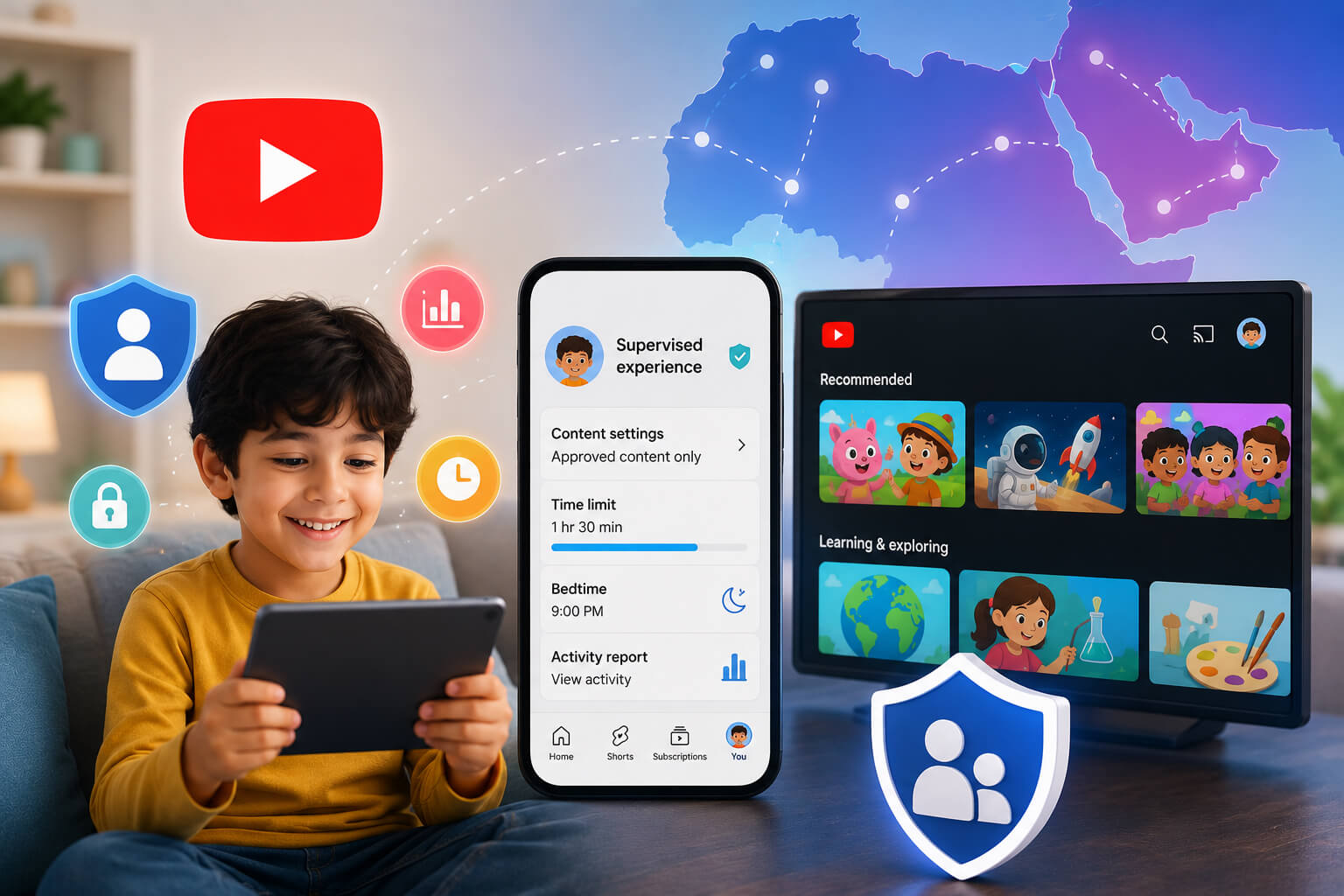 YouTube supervised kid accounts MENA