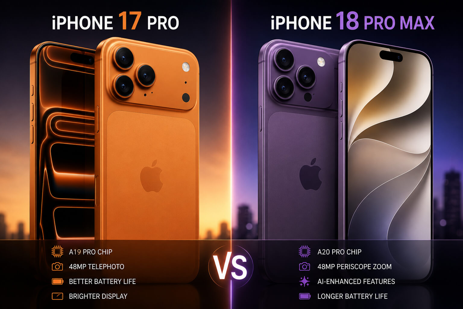 iPhone 18 Pro vs iPhone 17 Pro